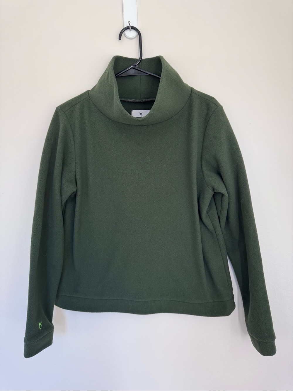 Dudley Stephens Park Slope Vello Fleece Top Green size Medium